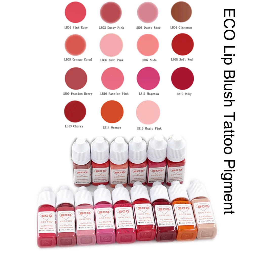 Newest ECO PMU Lip Blush Tattoo Permanent Makeup Pigment 10ml