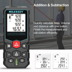 X5 Laser Tape Measure 40M Laser Distance Meter High Accuracy Roulette Multiple Measurement Functions Electronic Ruler