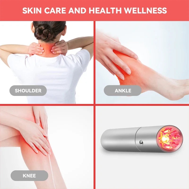 Red Light Infrared Therapy EMS Facial Massager Wound Healing Knee Joint Muscles Pain Relief Treat Inflammation Face & Body Use