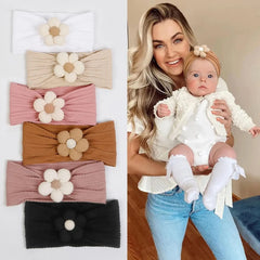 New Flower Girl Hairband Elastic Soft Baby Headband for Children Turban Headwear for Newborn Baby Kids Hair Accessories