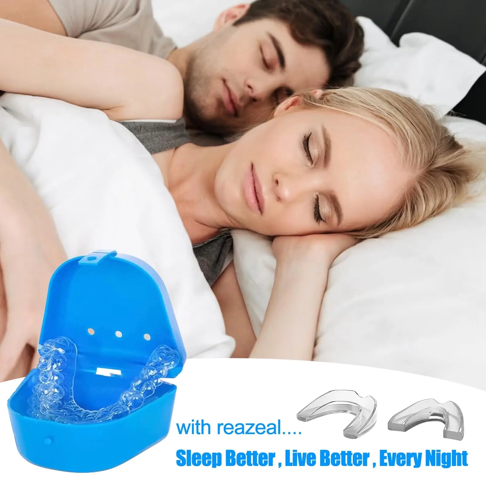 Moldable Mouth Guard for Clenching Teeth at Night Professional Mouth Night Guards for Teeth Grinding 2 Sizes Pack of 4 Upgraded