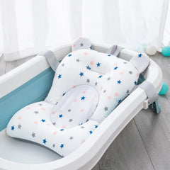 Baby Shower Bath Tub Pad Non-Slip Newborn Bathtub Mat Safety Nursing Foldable Support Comfort Body Cushion Mat Pillow