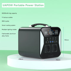 Turkey Warehouse UAPOW Solar Generator 300/500/1000Wh Portable Power Station Lithium Battery Electricity Backup 3 Day Arrival