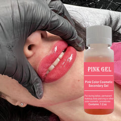 Tattoo Pink Gel for During Permanent Makeup Eyebrow Lip Cosmetic Color During Care Gel 1.2 OZ