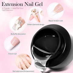 BORN PRETTY 60/30ml Hard Jelly Extension Nail Gel Polish French Nails Nude Pink White Clear Nail Supplies Gel for extension