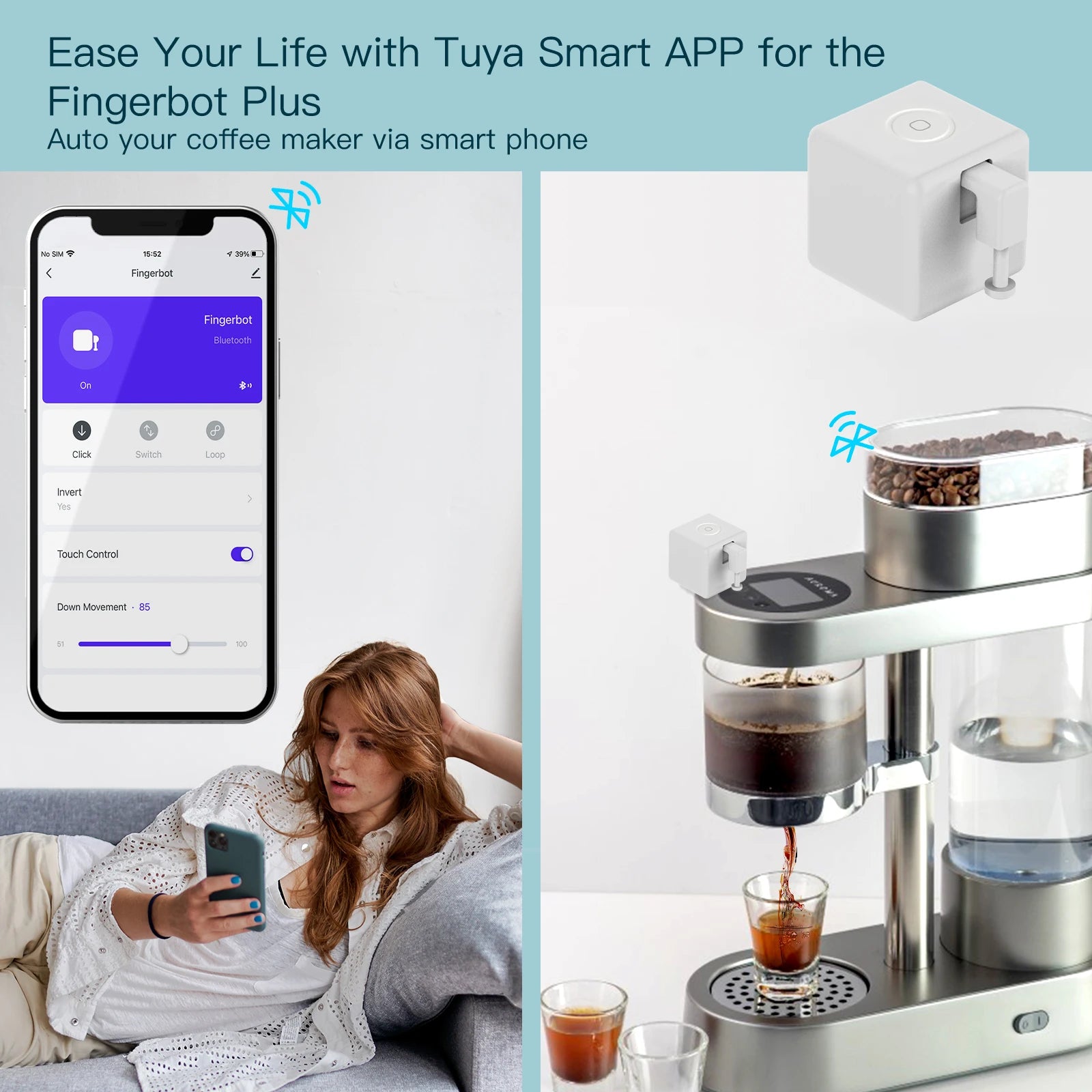 Tuya Fingerbot Button Pusher New Bluetooth finger robot Smart Life App automatic switch Voice Control Alexa Google Home