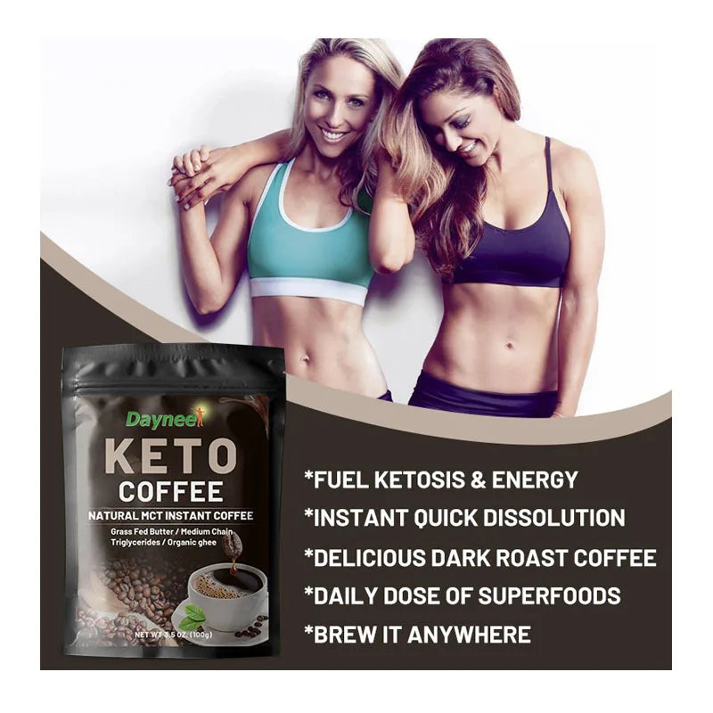 Keto Coffee Refreshing Low Calorie Appetite Suppression Instant Refreshing Keep Staying Focused Black