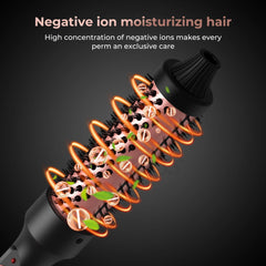 3 in 1 Thermal Brush Ceramic Hair Curler Comb Curling Wand Fast Heating Hot Brush Travel Curling Irons Double PTC Curling Brush