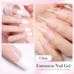 BORN PRETTY 60/30ml Hard Jelly Extension Nail Gel Polish French Nails Nude Pink White Clear Nail Supplies Gel for extension