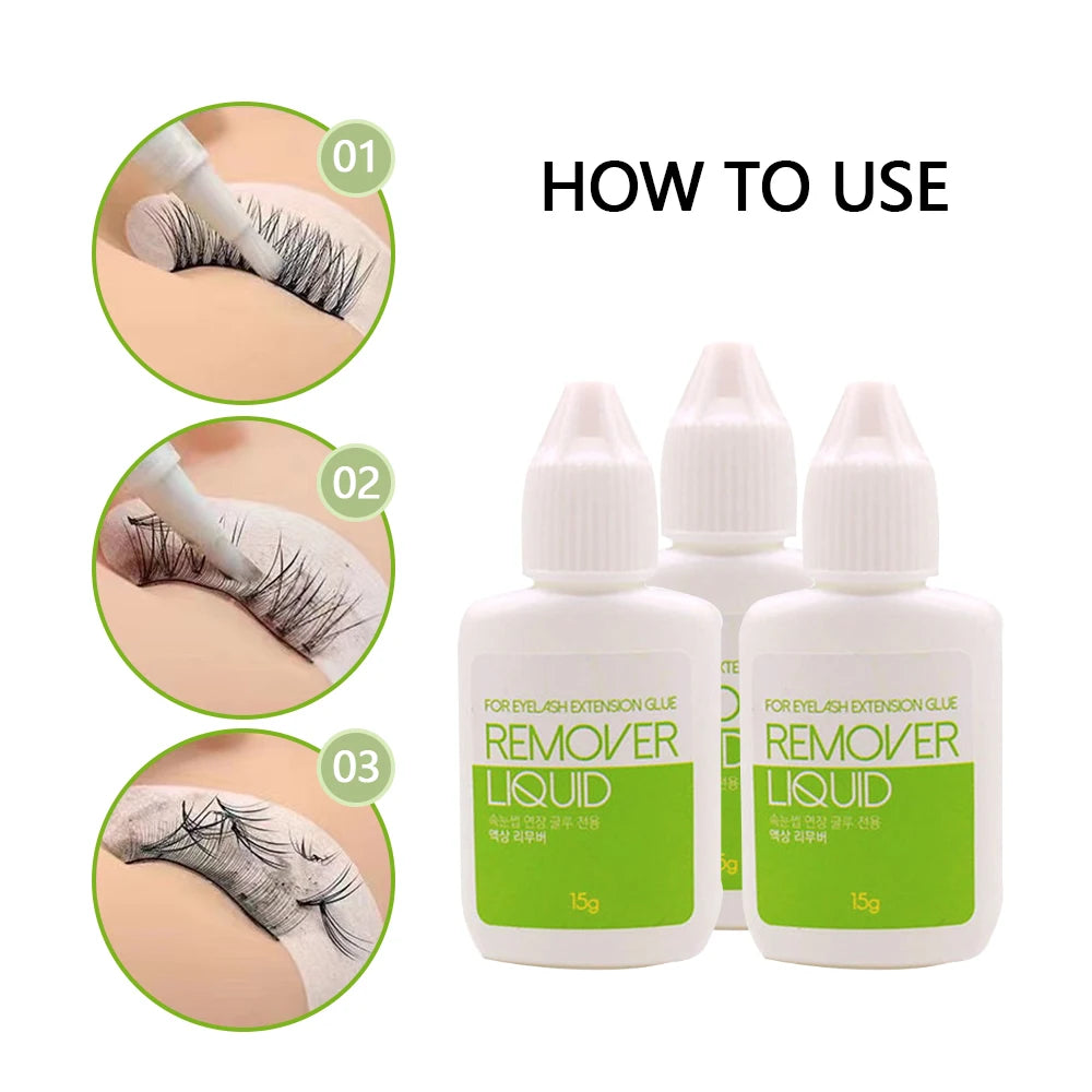 5/20/50/100pcs Liquid Remover for Eyelash Extensions Glue Original Korea False Lash Removal Liquid Beauty Health Makeup Tools