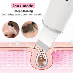 Ultrasonic Peeling Remover Blackhead Facial Skin Scrubber Facial Shovel Deep Cleaning Face Lifting Removal Pore Acne EMS Lift