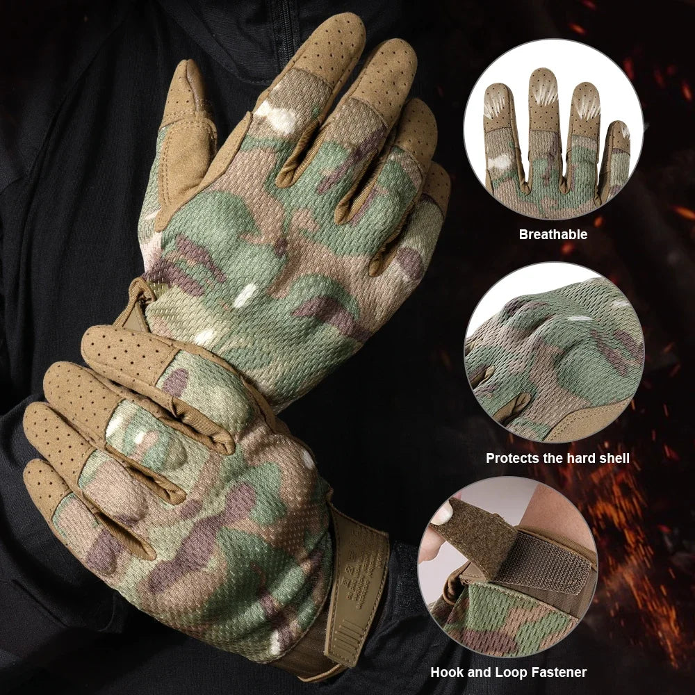 Men Tactical Gloves TouchScreen Sport Paintball Combat Hiking Hunting Shooting Riding Bike Non-slip Breathable Cycling Equipment