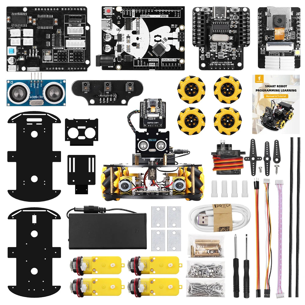 Robotic Starter Kit For Arduino Programming with ESP32 Cam and Codes, Learning and Develop Skill Smart Automation Complete Kit