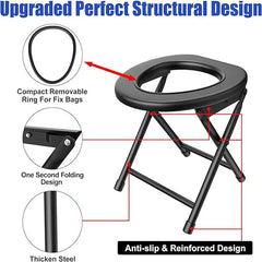 Bathroom Folding Squat Toilet Chair Portable Toilet for Camping Convenient Car-mounted Folding Toilet for Travel Outdoor