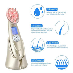 Infrared EMS Radiofrequency Vibration Electric Massage Comb Anti-Hair Loss Therapeutic Instrument Red Light Hair Care Veya