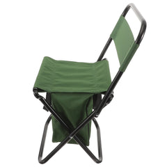 Outdoor Folding Chair Storage Bag Stool Matza Backrest Green Foldable Chairs for outside Small Camping Table Metal Tiny