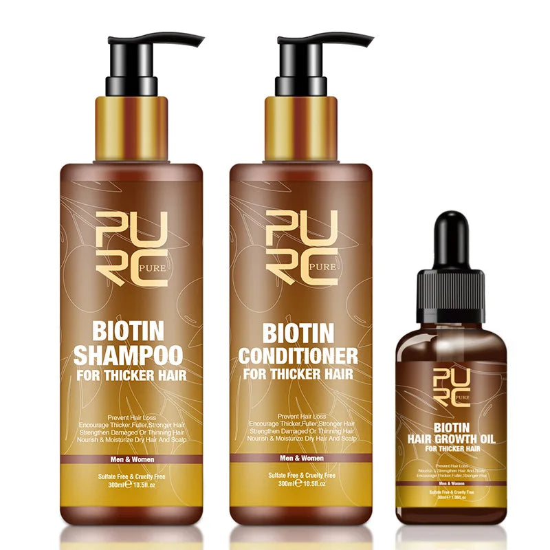 Biotin Hair Growth Shampoo Anti-hair Loss Repair Damaged Curling Oil Scalp Treatment Hair Care Product Shampoo  Hair Wash Unisex