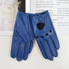 Women's sheepskin driver gloves Thin breathable unlined colored leather gloves Summer