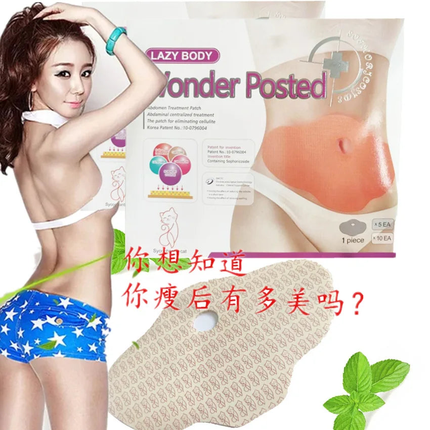 10 pieces of  = 1 boxes Wonder Slimming Patch Belly Abdomen Weight Loss Fat burning Slim Patch Cream Navel Stick Efficacy Strong