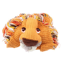 Winter Cartoon Animal Wig Hat Knitted Handmade Lion Hat Caps Cosplay Party Fun Hat Beanie