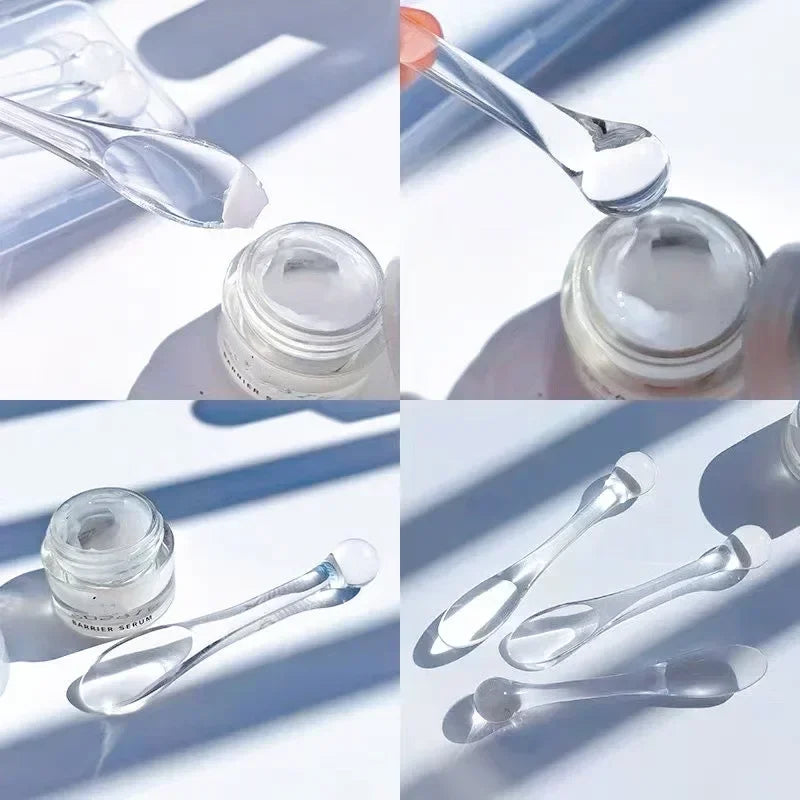 1pc Eye Cream Applicator Spoon Roller Transparent Massage Stick Cosmetic Spatulas Wrinkle Facial Mask Skin Care Plastic Spoon