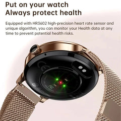 Fashion Women Smart Watch NX7 Ultra Clear AMOLED Screen Heart Rate Health Monitoring Bluetooth Call Lady Female Smartwatch