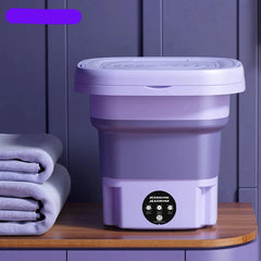 Folding Washing Machine Bucket for Clothes Socks Underwear Cleaning Washer Portable Small Travel Washing Machine EU/US PLUG