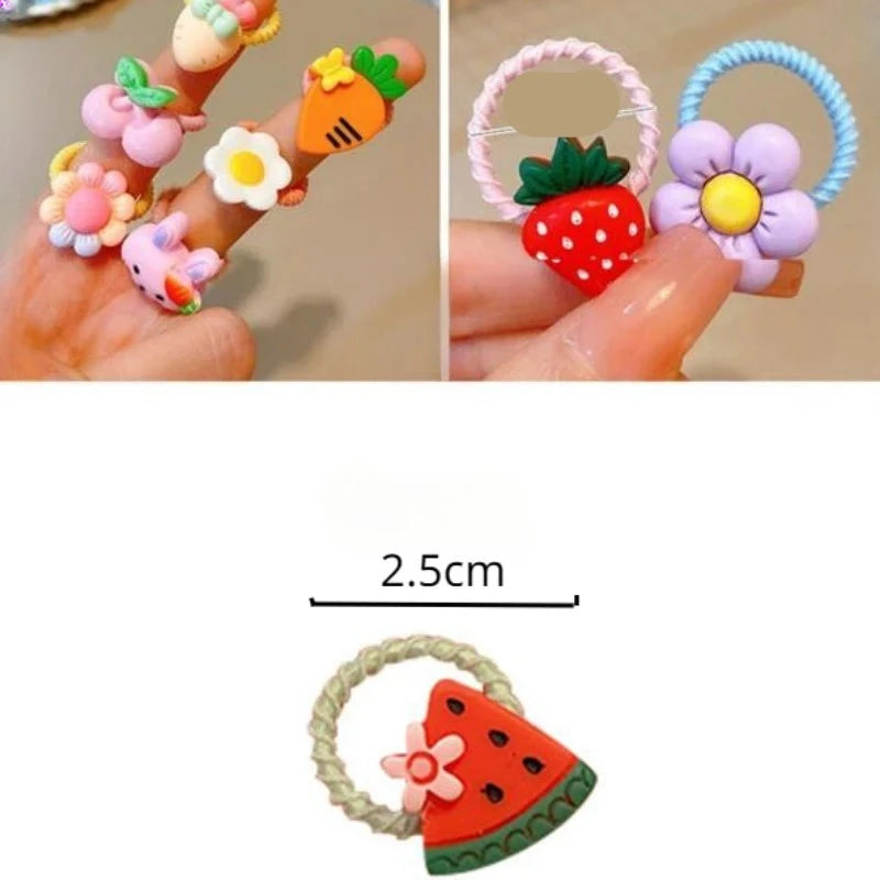 10-50pcs Children's Rubber Band Does Not Hurt The Hair Elastic Good Girl Baby Head Rope Hair Tie Hair Chirp Scrunchies Headdress