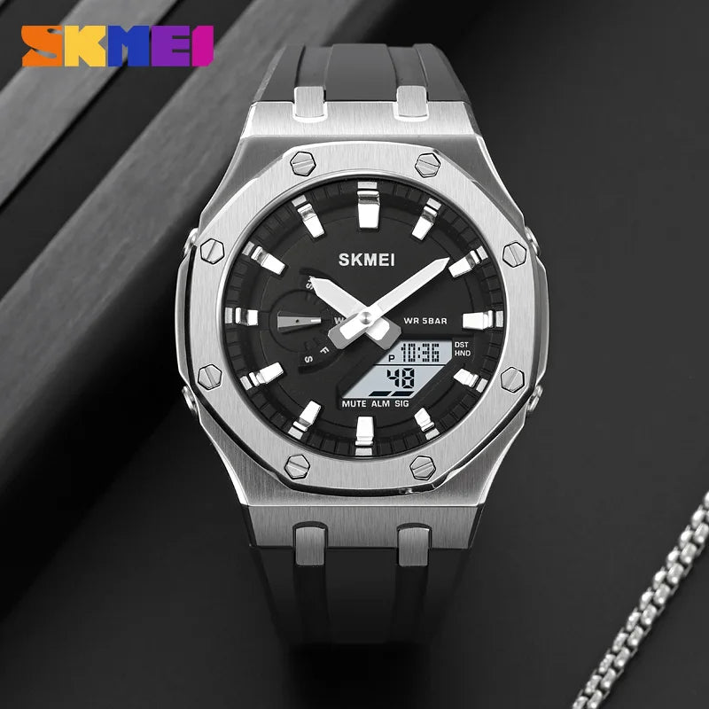 SKMEI 2243 Men's Watch Student Electronic Watch Multi functional Sports Waterproof Night Glow Electronic Watch