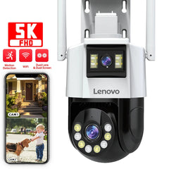 Lenovo 3MP 5MP PTZ WIFI IP Camera Audio CCTV Surveillance Smart Home Outdoor 4X Digital Zoom Color Night vision Waterproof