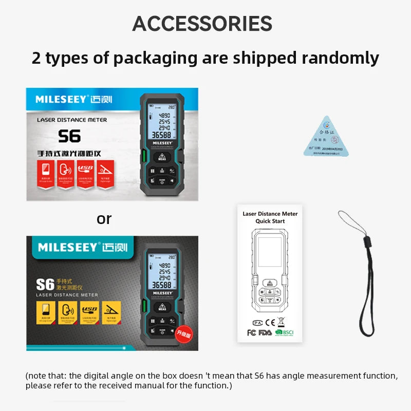 S6 Laser Tape Measure 40M 60M 80M 100M Laser Rangefinder IP54 Electronic Ruler Useful Measurement Tool