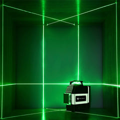 Mini Laser Level 12 Lines 3D level Self-Leveling 360° Horizontal and Vertical Cross Green Laser Beam Lines