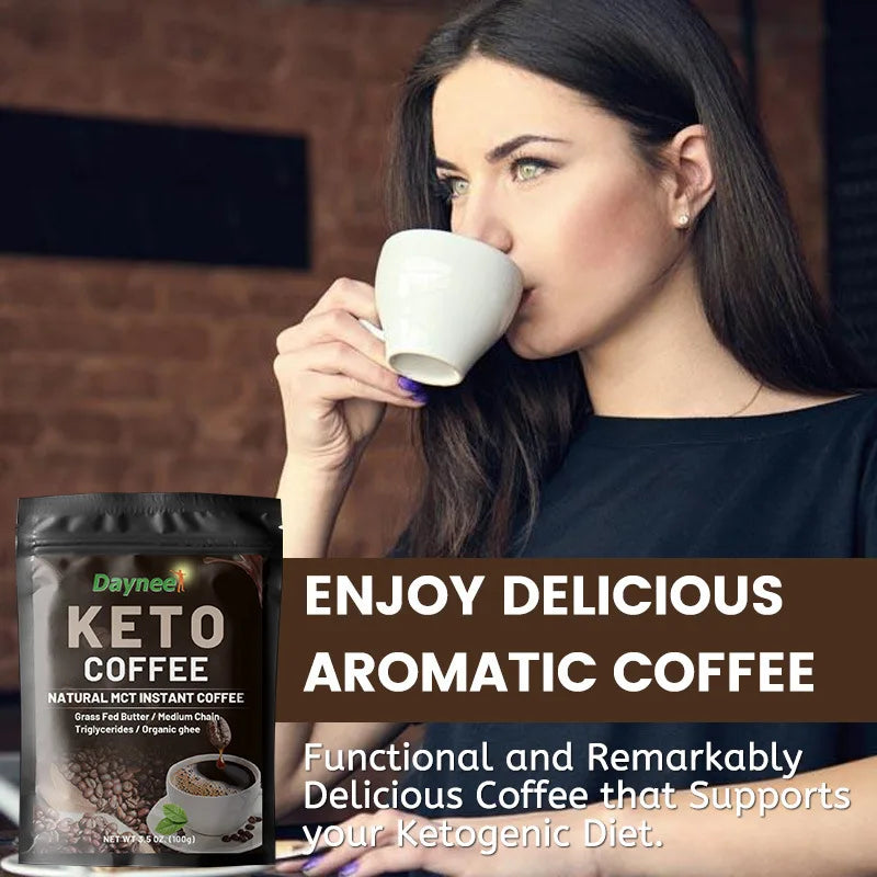 Keto Coffee Refreshing Low Calorie Appetite Suppression Instant Refreshing Keep Staying Focused Black