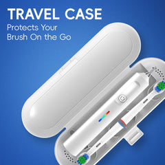 Electric Toothbrush, 3 Modes USB Fast Rechargeable Rotary Electric Toothbrush with Timer, Travel Case and 2 Brush Heads