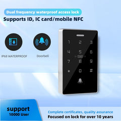 Mobile NFC access controller  waterproof door lock keyboard card swiping password IC unlocking ID dual frequency 125KHz 13.56MHz