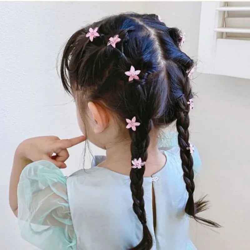 New Kids Mini Hair Clips For Girls Hair Accessories Braided Hair Hairpin Small Flower Sweet Women Fashion Decoration Barrettes