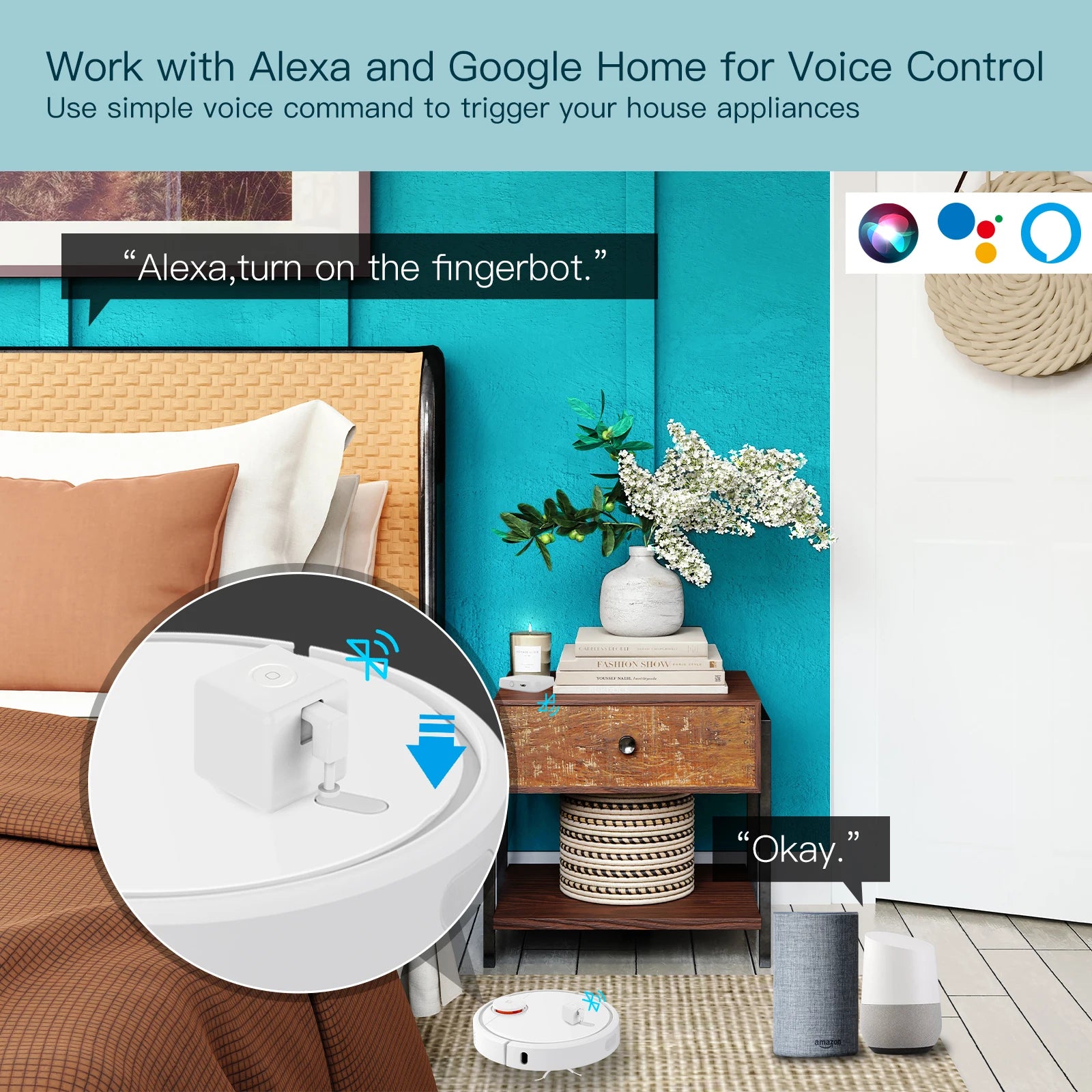 Tuya Fingerbot Button Pusher New Bluetooth finger robot Smart Life App automatic switch Voice Control Alexa Google Home