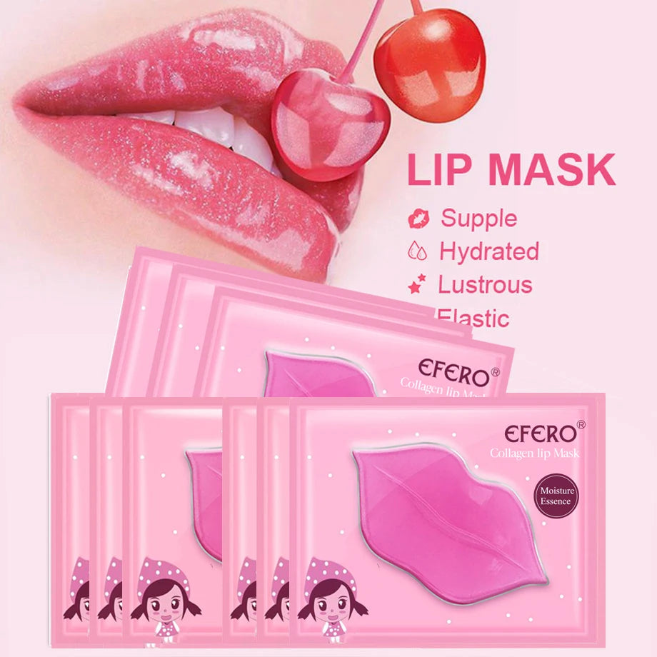 30PCS Collagen Crystal Lip Mask Gel Patches Moisturizing Hydrating Repair Lines Lips Plumper Pad Lip Care Enhancement Lip Mask