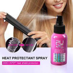 PURC Heat Protection Spray Coconut Oil Smooth Heat Protect Spray Leave-in Heat Primer Thermal Treatment Professional Hair Care