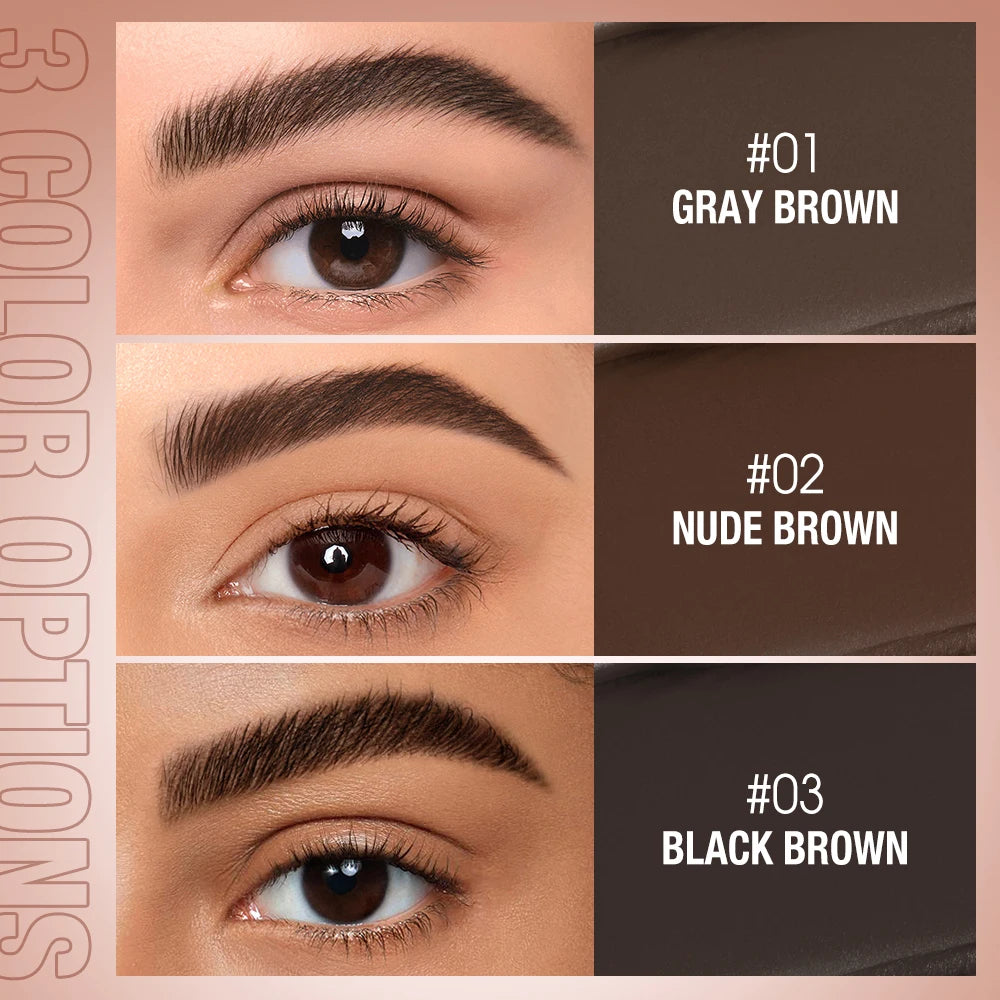 O.TWO.O Eyebrow Pomade Brow Gel Wax 2 IN 1 Waterproof Long Lasting Creamy Texture Eye Brow Tint Enhancers Cosmetics Makeup