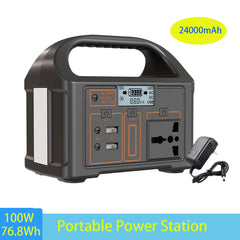 100W 24000mAh Portable Power Station Mobile Power Supply Solar Generator 220V/110V Charging Station EU/US/UK Power Bank Camping