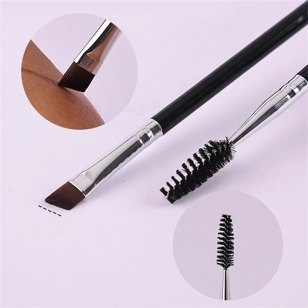 1/2/3PCS Eyebrow Brush Eyelash Comb Dual Ended Angled And Spoolie Brush 2 In 1 Eye Brow Beauty Makeup Brush Tools For Eyebrow