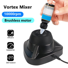 Mini Vortex Mixer Nail Polish Ink Mixing Machine Tattoo Pigment Vibrating Ink Shaker Test Tube Gel Stirrer Oscillator US/EU Plug