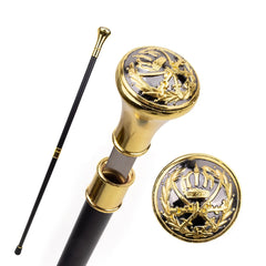 Golden The Middle Ages Sword Cross Totem  Walking Stick with Hidden Plate Self Defense Fashion Cane Sword Cosplay Crosier 93cm