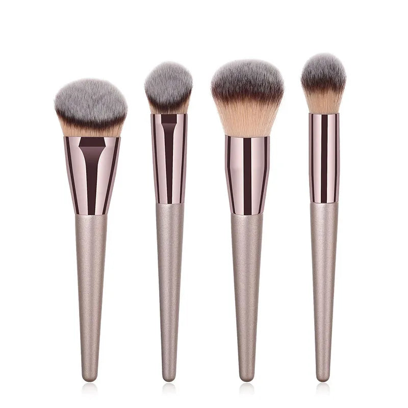 Hot Champagne Makeup Brushes Set for Women Cosmetic Foundation Powder Blush Eyeshadow Kabuki Blending Make Up Brush Beauty Tools