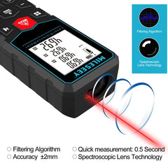 X5 Laser Tape Measure 40M Laser Distance Meter High Accuracy Roulette Multiple Measurement Functions Electronic Ruler