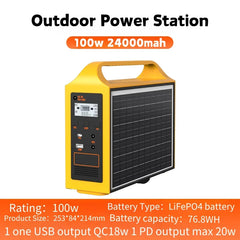 100w portable power station AD/DC 110V/220V solar power station with 2PCS 16V20W solar panel for outdoor camping power bank