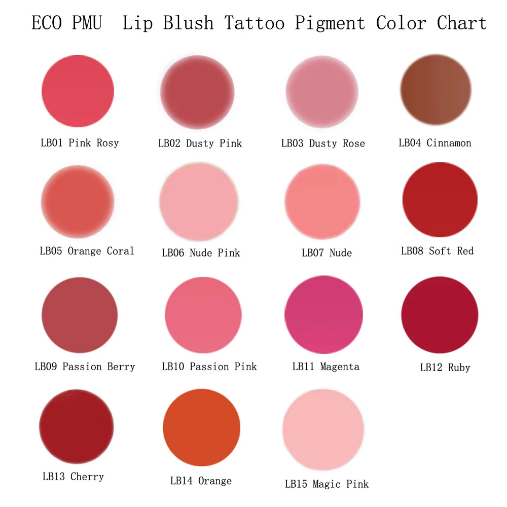 Newest ECO PMU Lip Blush Tattoo Permanent Makeup Pigment 10ml