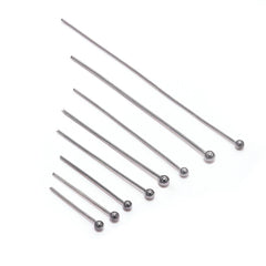 100Pcs/Lot Stainless Steel Headpin Diy Jewelry Accessories Earrings Beading Eye Pins Flat Head Pins For Jewelry Making Supplies