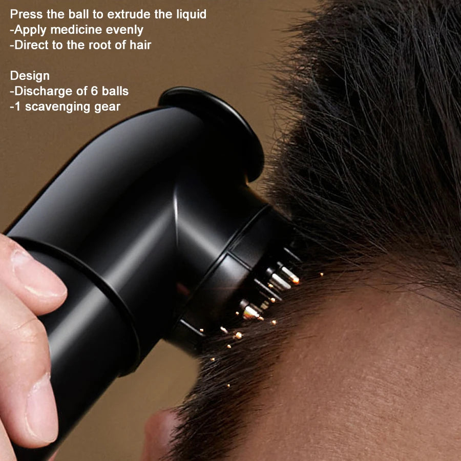 70ml Scalp Applicator Portable Black Hair Loss Preventer Potion Liquid Comb Nutrient Absorp Treatment Scalp Hair Treatment Comb